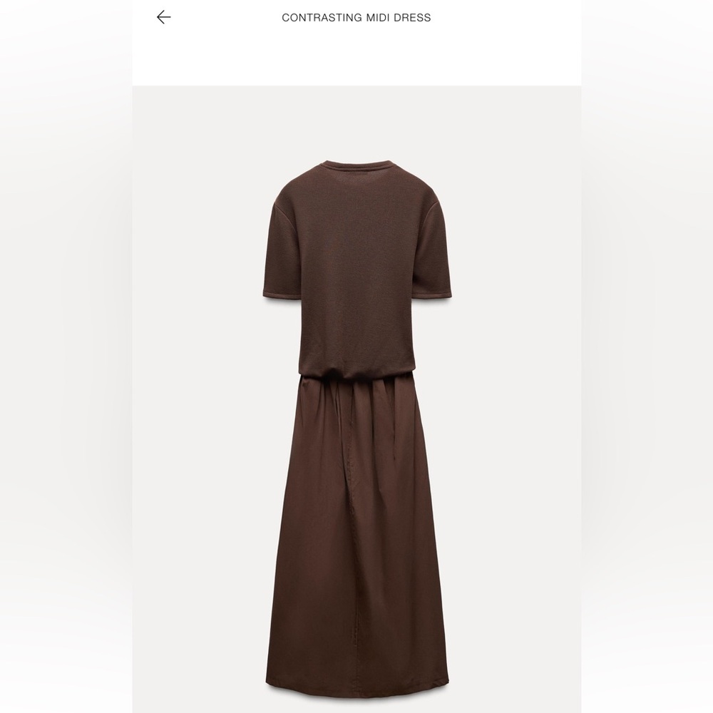 NWT Brown Zara Midi Dress